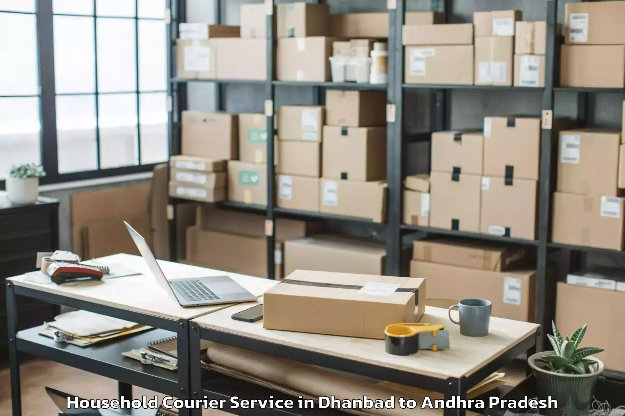 Book Dhanbad to Veerullapadu Household Courier